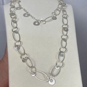 Silver double chain necklace by Premier Designs